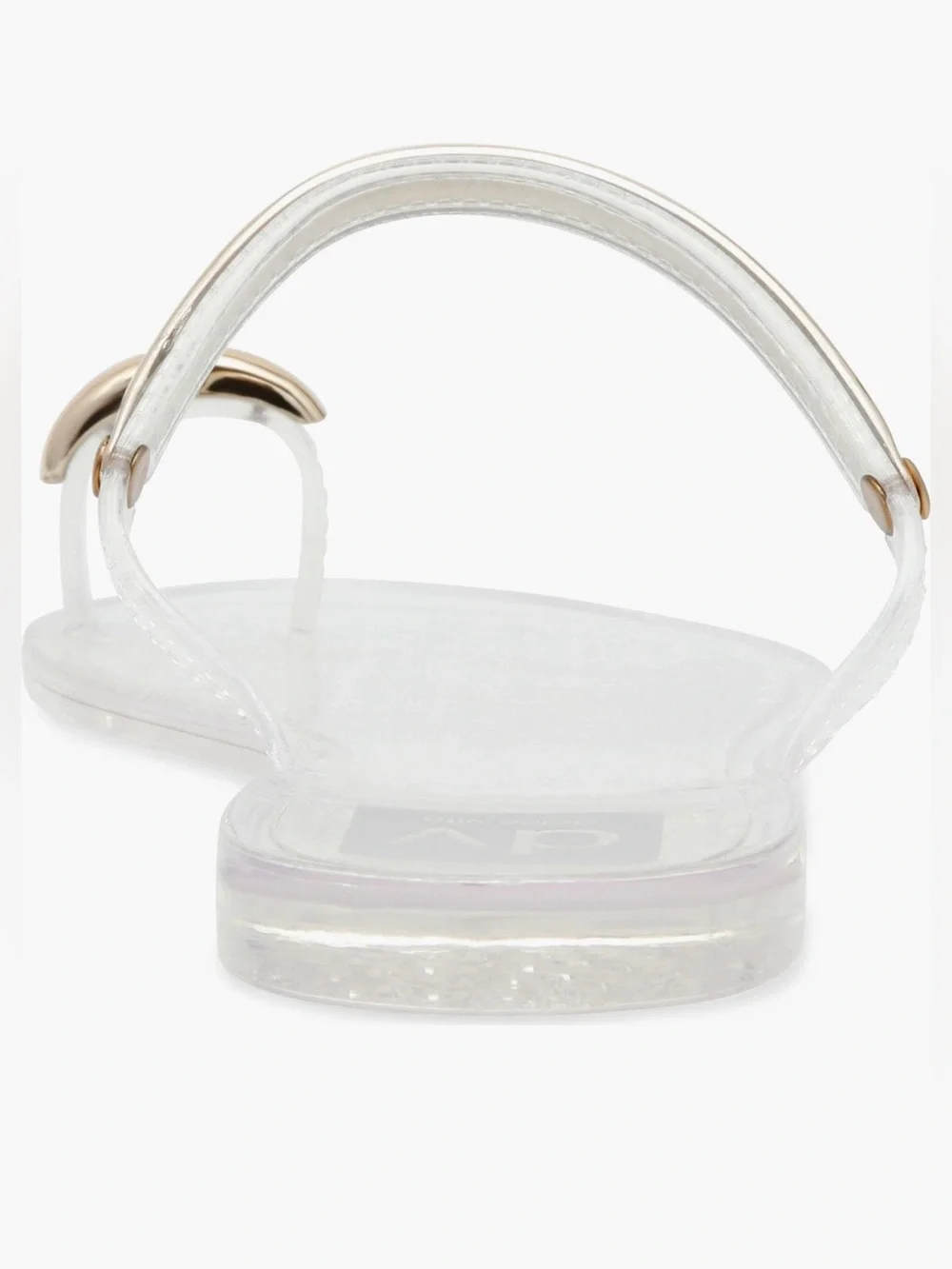 DV by Dolce Vita Clear Jelly Toe-Ring Sandals with Gold Accents